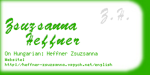 zsuzsanna heffner business card